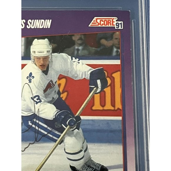 MATS SUNDIN SIGNED 1990-91 Score RC BECKETT PSA/DNA NORDIQUES AUTO - Picture 4 of 7
